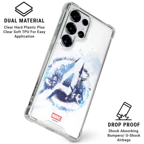 Marvel Avengers Blue Logo Galaxy S25 Ultra Clear Case